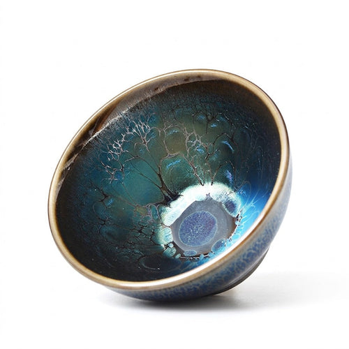 Handcrafted Blue Demoness Flared-Mouth Tenmoku Master Cup 1