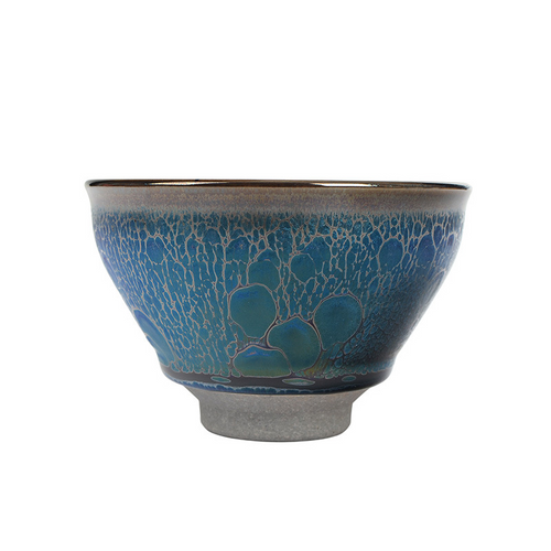 Handcrafted Blue Demoness Flared-Mouth Tenmoku Master Cup 2